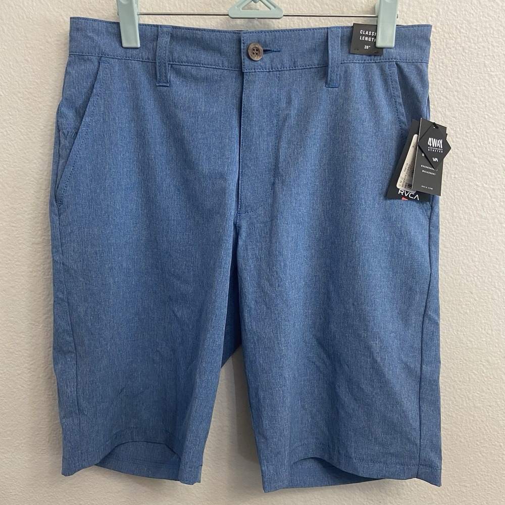 RVCA‎ Hybrid Men's Board Shorts / Walk Short Size 28 Blue NEW Stretch 10 in